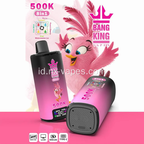 Bang king 500k puff 8in1 vape grosir